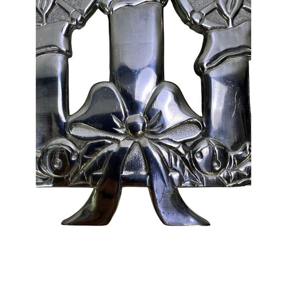 Lenox Yuletide Metal Holiday Vintage 1980's Expandable Trivet 8 x 13 - Picture 7 of 9